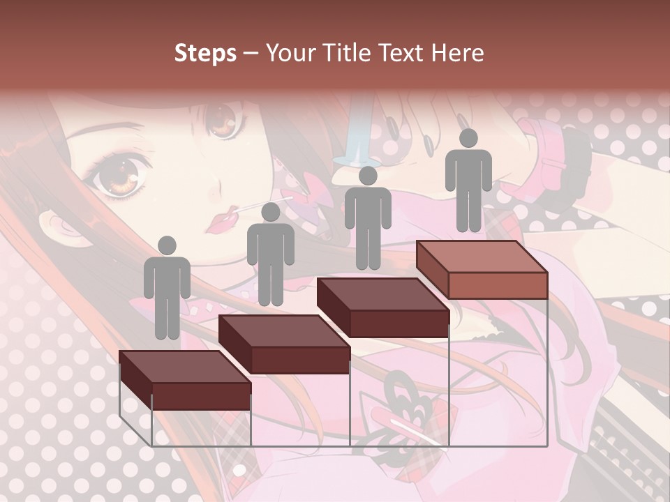 A Girl With Long Hair Holding A Pen In Her Hand PowerPoint Template