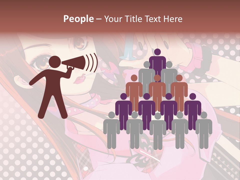 A Girl With Long Hair Holding A Pen In Her Hand PowerPoint Template