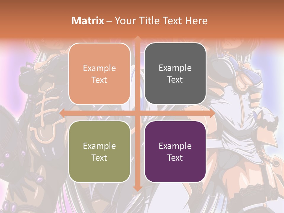 A Group Of Anime Characters Standing Next To Each Other PowerPoint Template