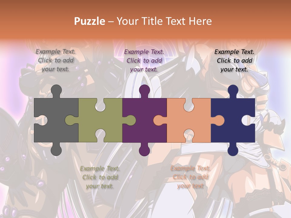 A Group Of Anime Characters Standing Next To Each Other PowerPoint Template