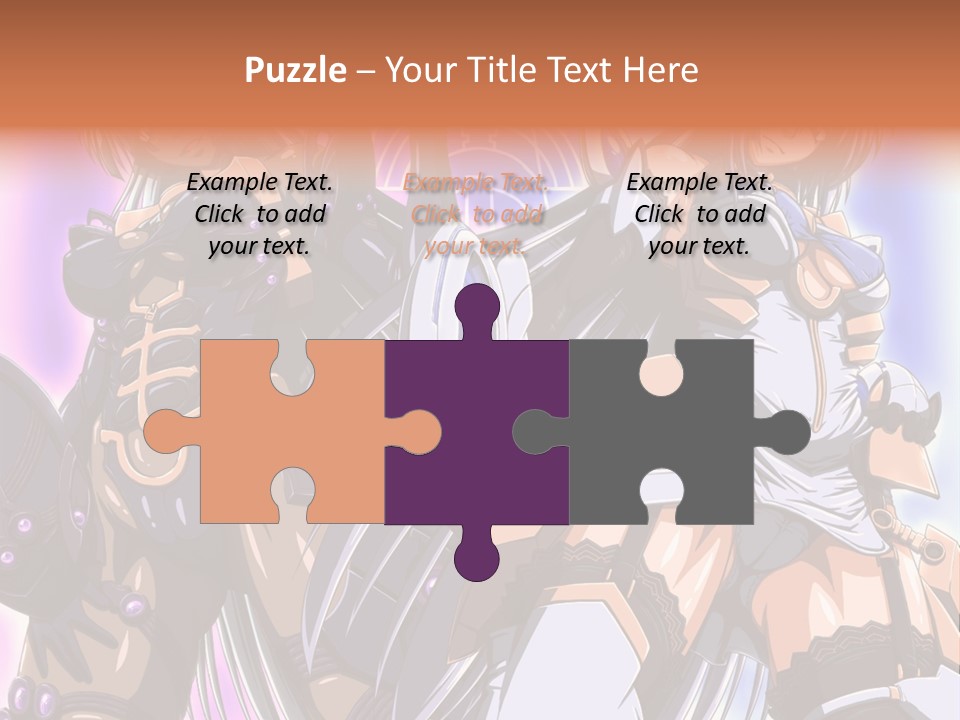 A Group Of Anime Characters Standing Next To Each Other PowerPoint Template