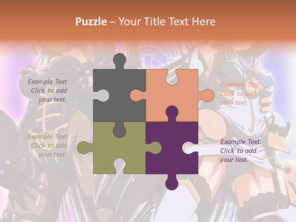 A Group Of Anime Characters Standing Next To Each Other PowerPoint Template