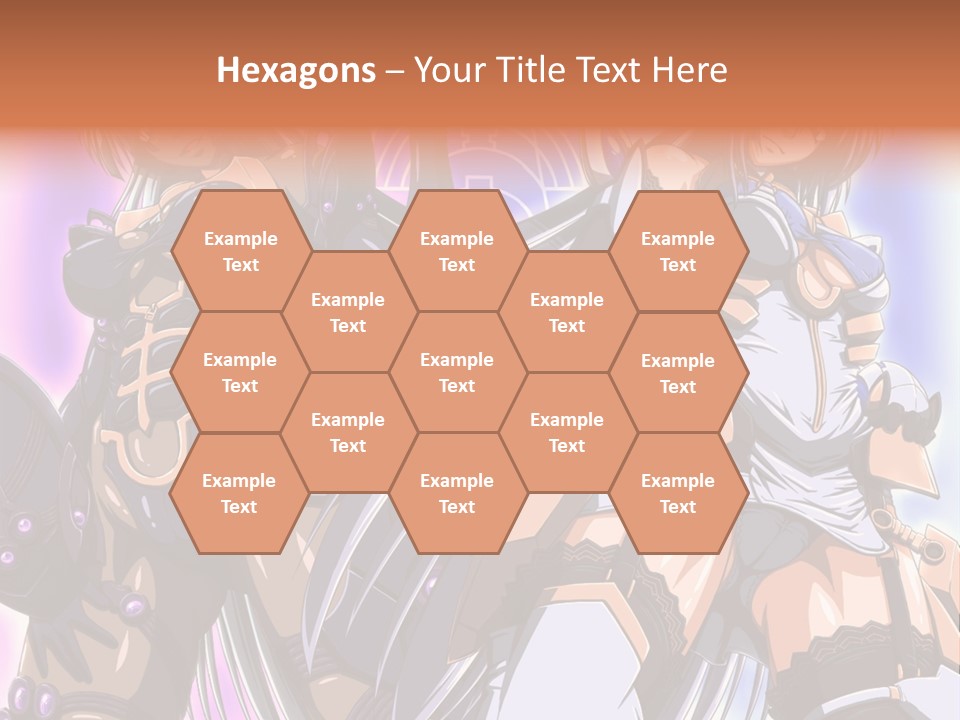 A Group Of Anime Characters Standing Next To Each Other PowerPoint Template