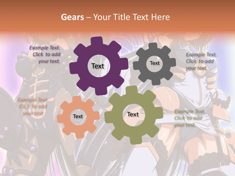 A Group Of Anime Characters Standing Next To Each Other PowerPoint Template