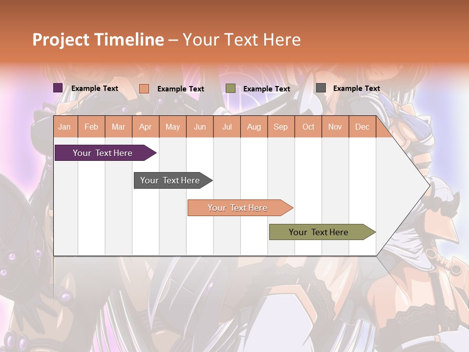 A Group Of Anime Characters Standing Next To Each Other PowerPoint Template