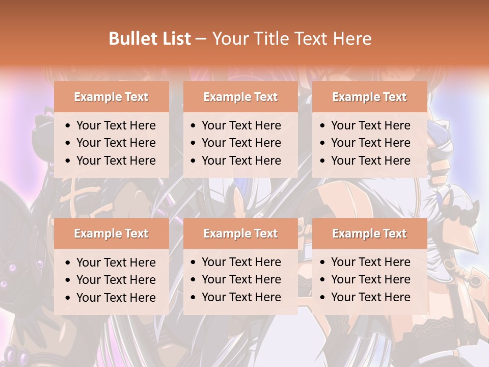 A Group Of Anime Characters Standing Next To Each Other PowerPoint Template