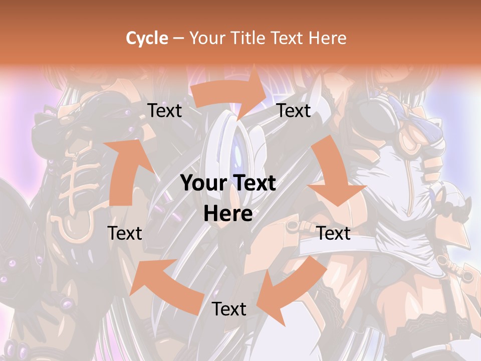 A Group Of Anime Characters Standing Next To Each Other PowerPoint Template
