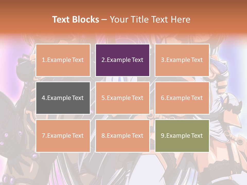 A Group Of Anime Characters Standing Next To Each Other PowerPoint Template