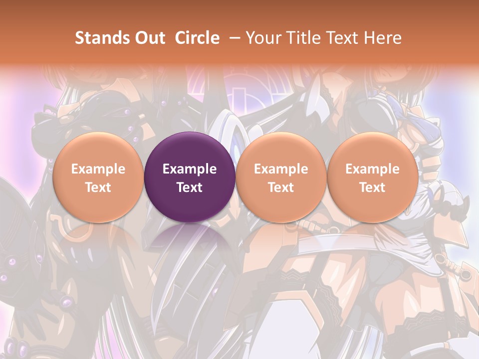 A Group Of Anime Characters Standing Next To Each Other PowerPoint Template