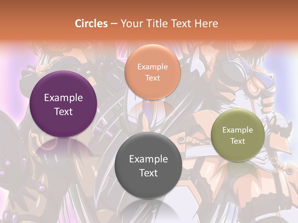 A Group Of Anime Characters Standing Next To Each Other PowerPoint Template