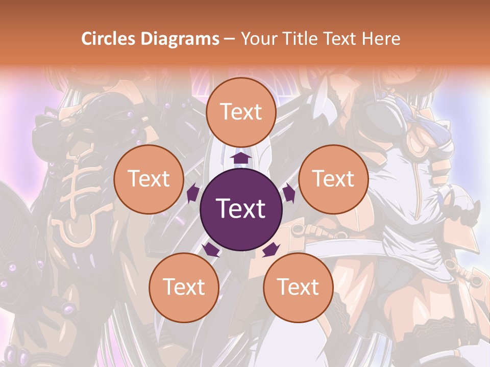 A Group Of Anime Characters Standing Next To Each Other PowerPoint Template