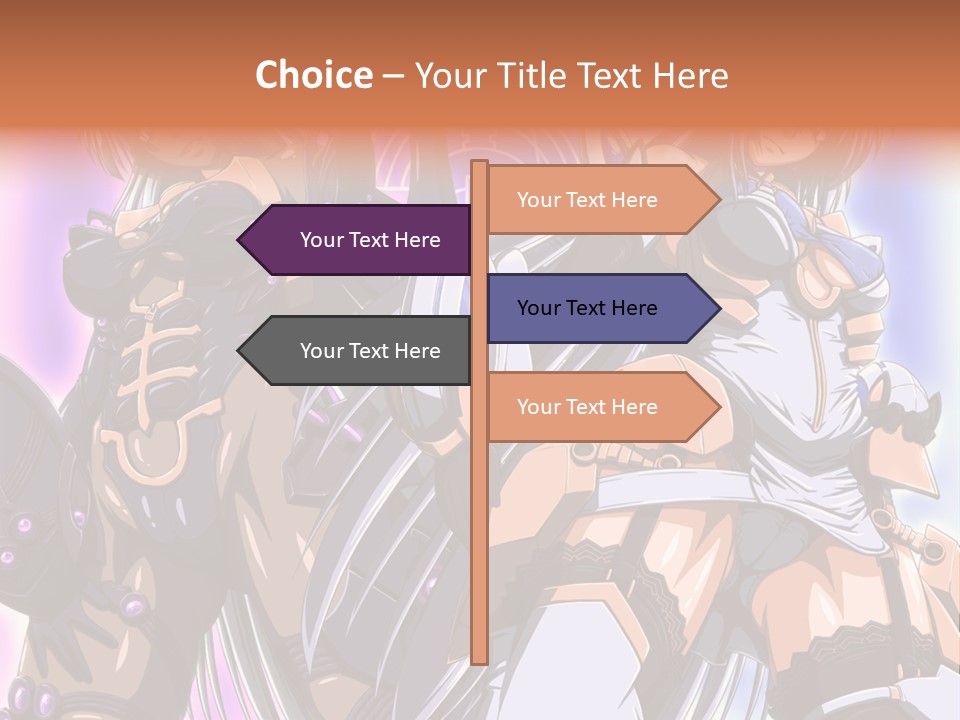 A Group Of Anime Characters Standing Next To Each Other PowerPoint Template