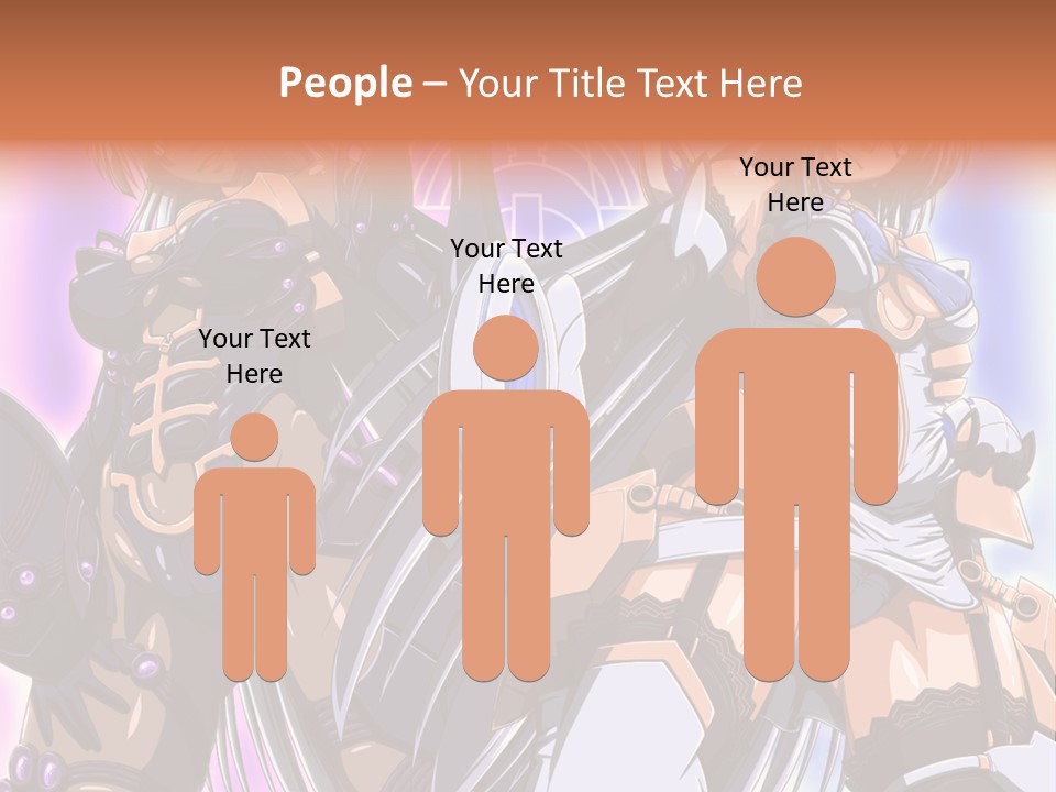 A Group Of Anime Characters Standing Next To Each Other PowerPoint Template