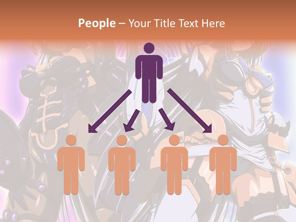 A Group Of Anime Characters Standing Next To Each Other PowerPoint Template