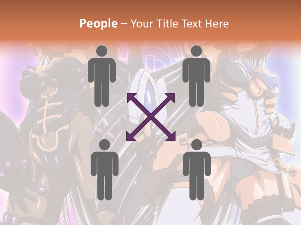 A Group Of Anime Characters Standing Next To Each Other PowerPoint Template