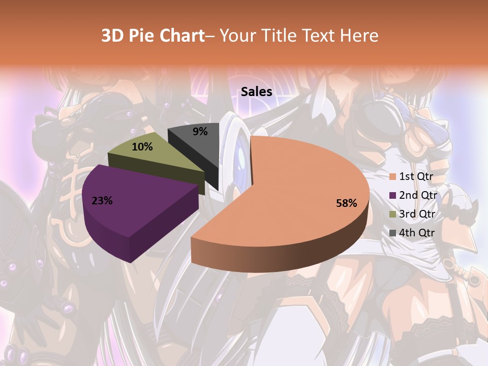 A Group Of Anime Characters Standing Next To Each Other PowerPoint Template