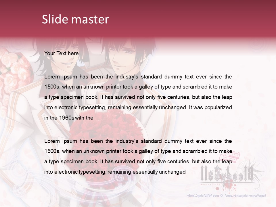 A Couple Holding A Bouquet Of Roses Powerpoint Template PowerPoint Template