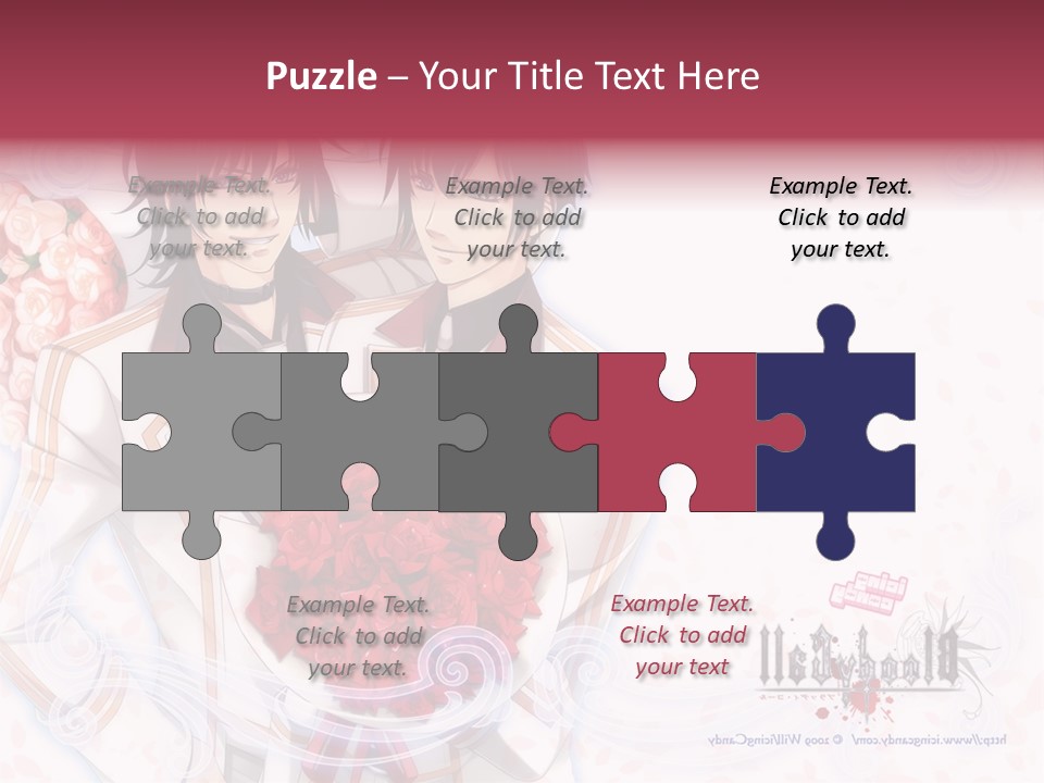 A Couple Holding A Bouquet Of Roses Powerpoint Template PowerPoint Template