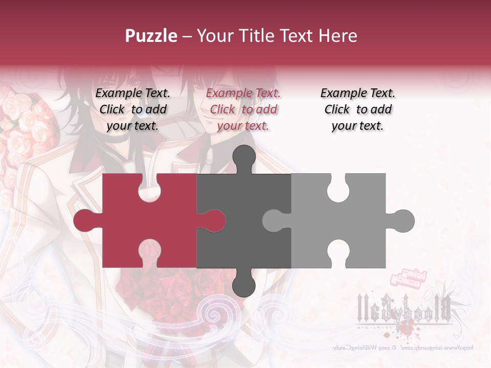 A Couple Holding A Bouquet Of Roses Powerpoint Template PowerPoint Template