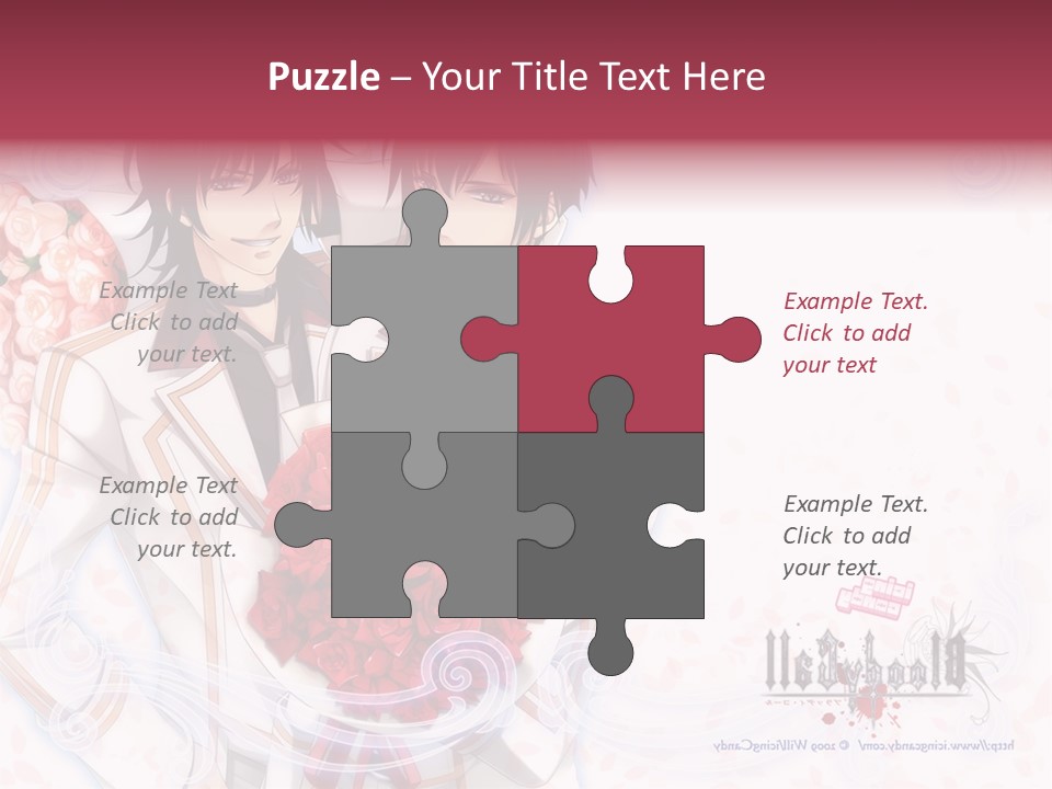 A Couple Holding A Bouquet Of Roses Powerpoint Template PowerPoint Template