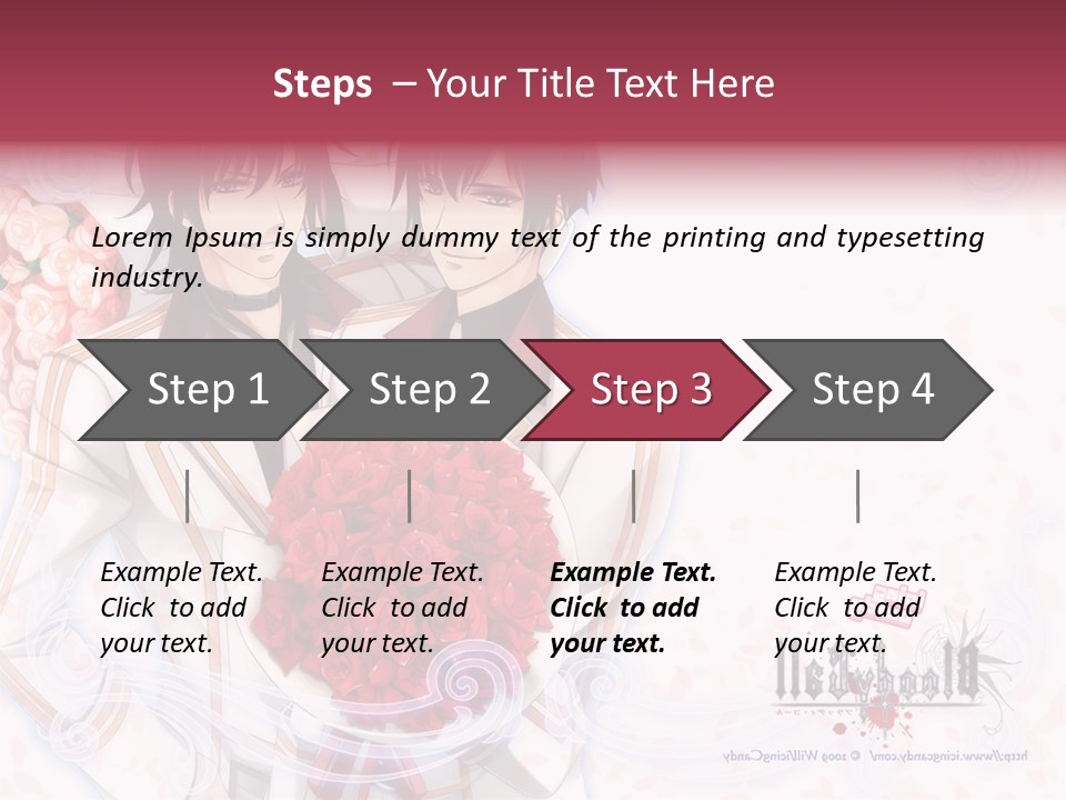 A Couple Holding A Bouquet Of Roses Powerpoint Template PowerPoint Template