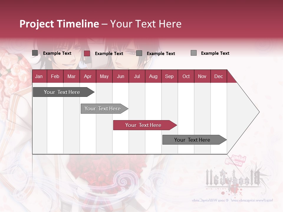 A Couple Holding A Bouquet Of Roses Powerpoint Template PowerPoint Template