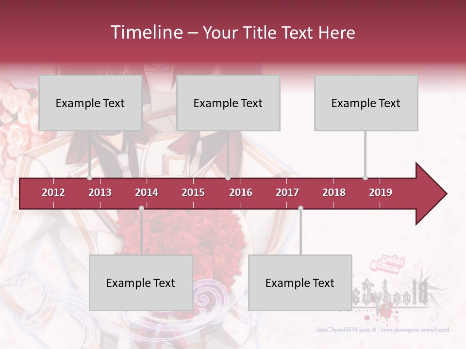 A Couple Holding A Bouquet Of Roses Powerpoint Template PowerPoint Template