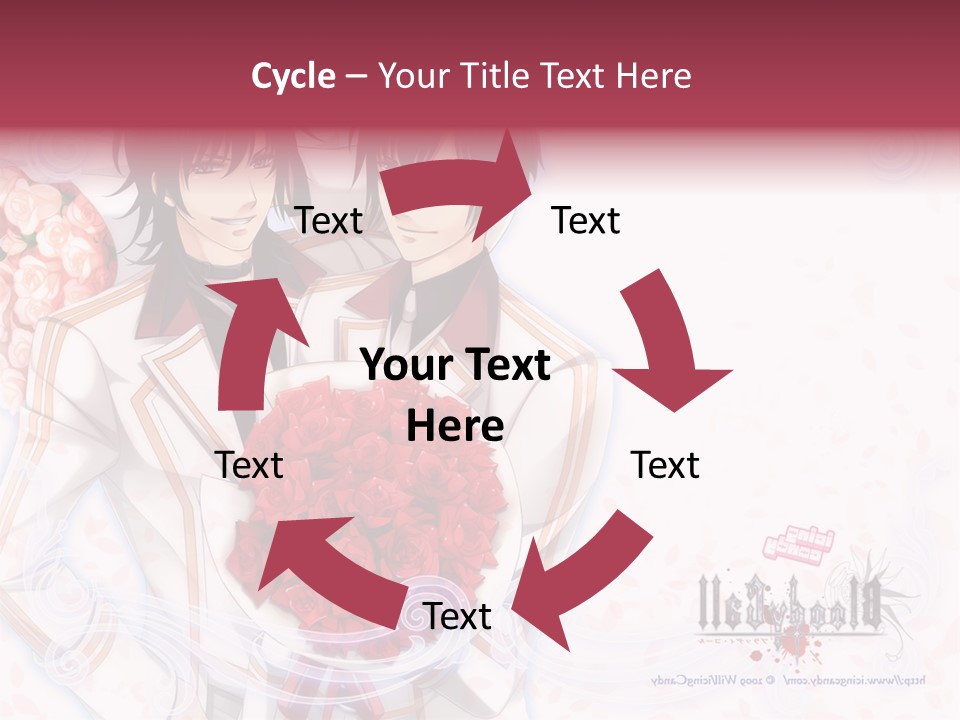 A Couple Holding A Bouquet Of Roses Powerpoint Template PowerPoint Template