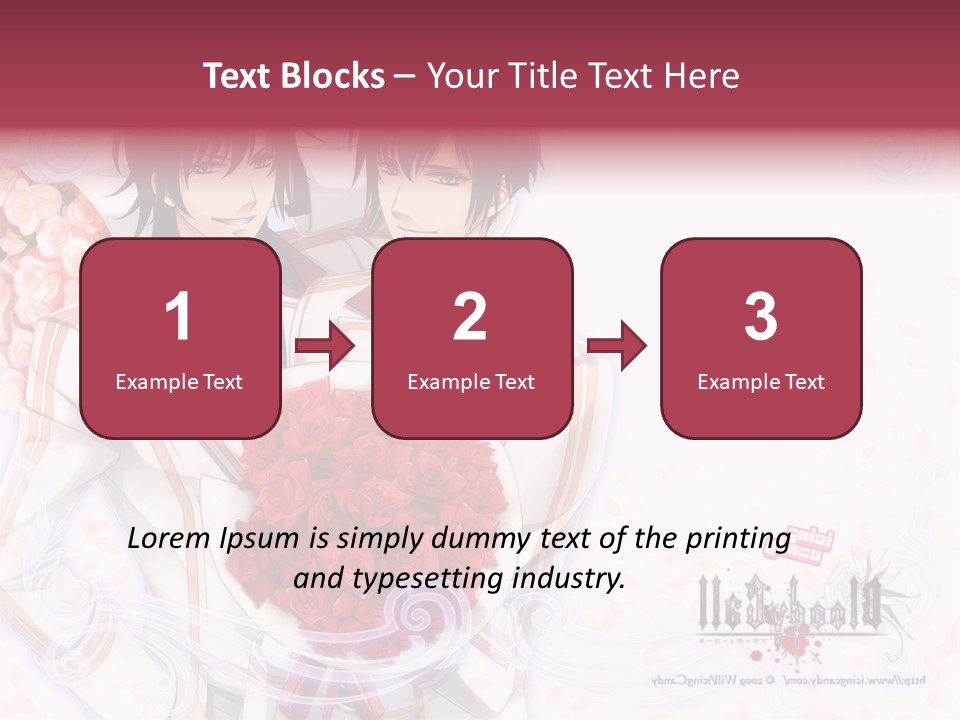 A Couple Holding A Bouquet Of Roses Powerpoint Template PowerPoint Template