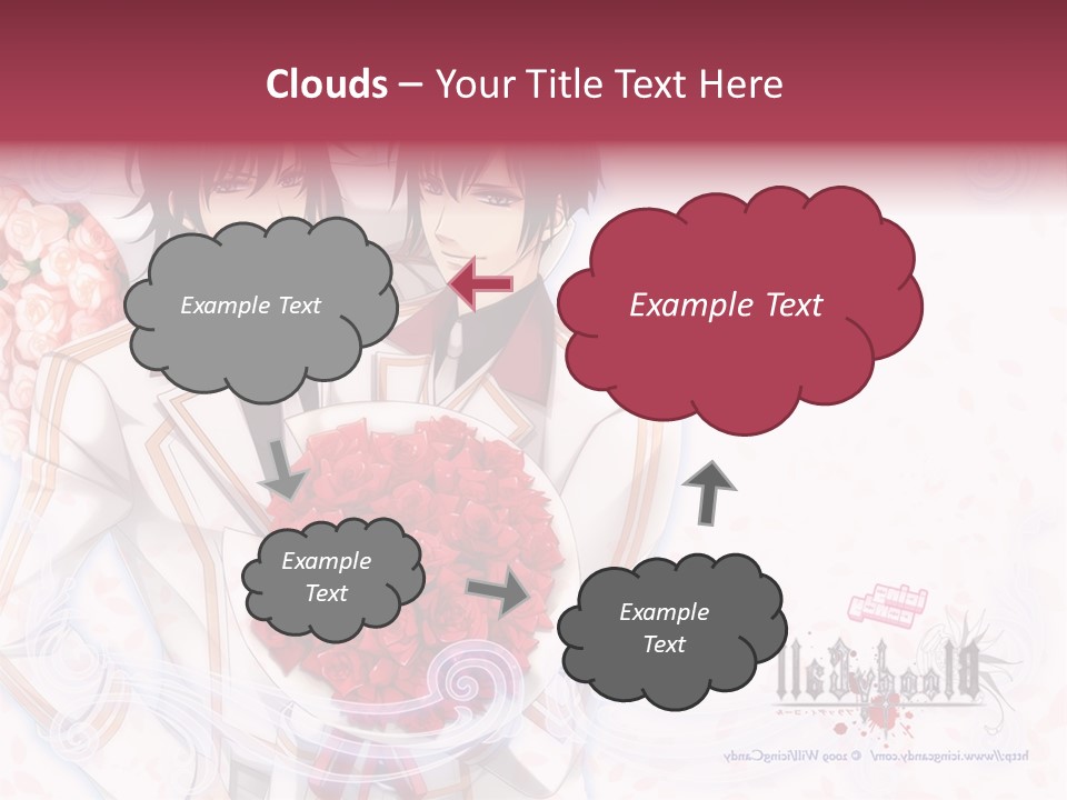 A Couple Holding A Bouquet Of Roses Powerpoint Template PowerPoint Template