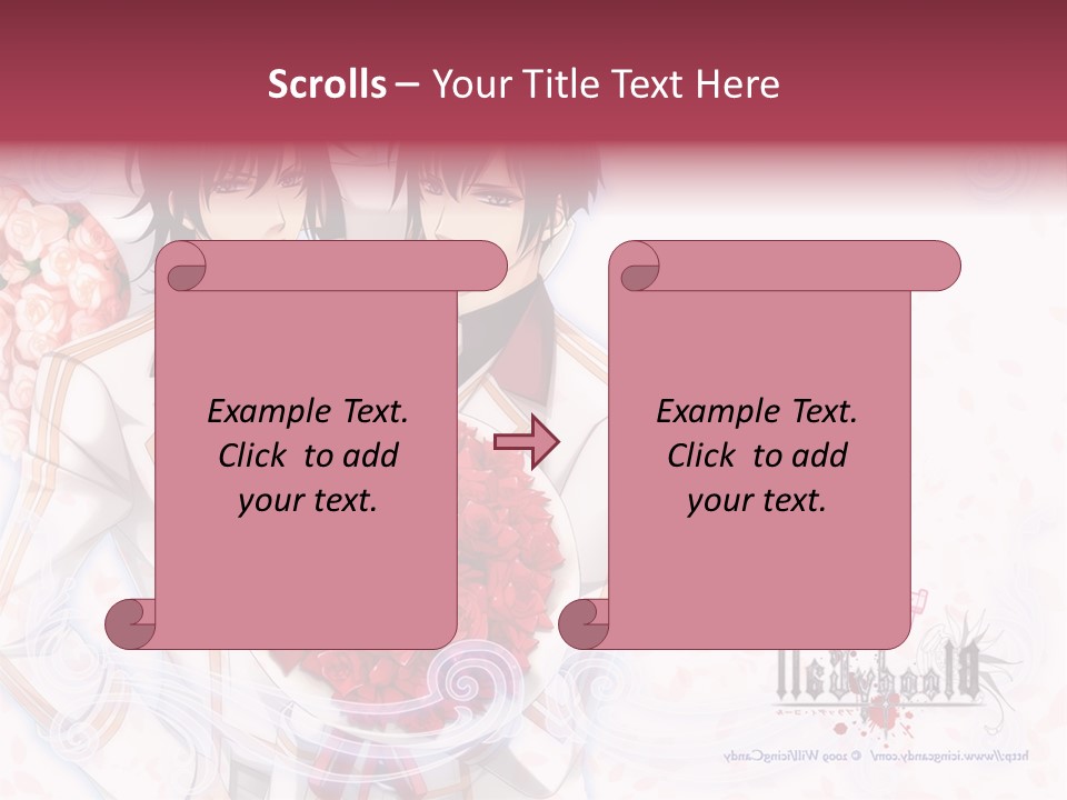 A Couple Holding A Bouquet Of Roses Powerpoint Template PowerPoint Template