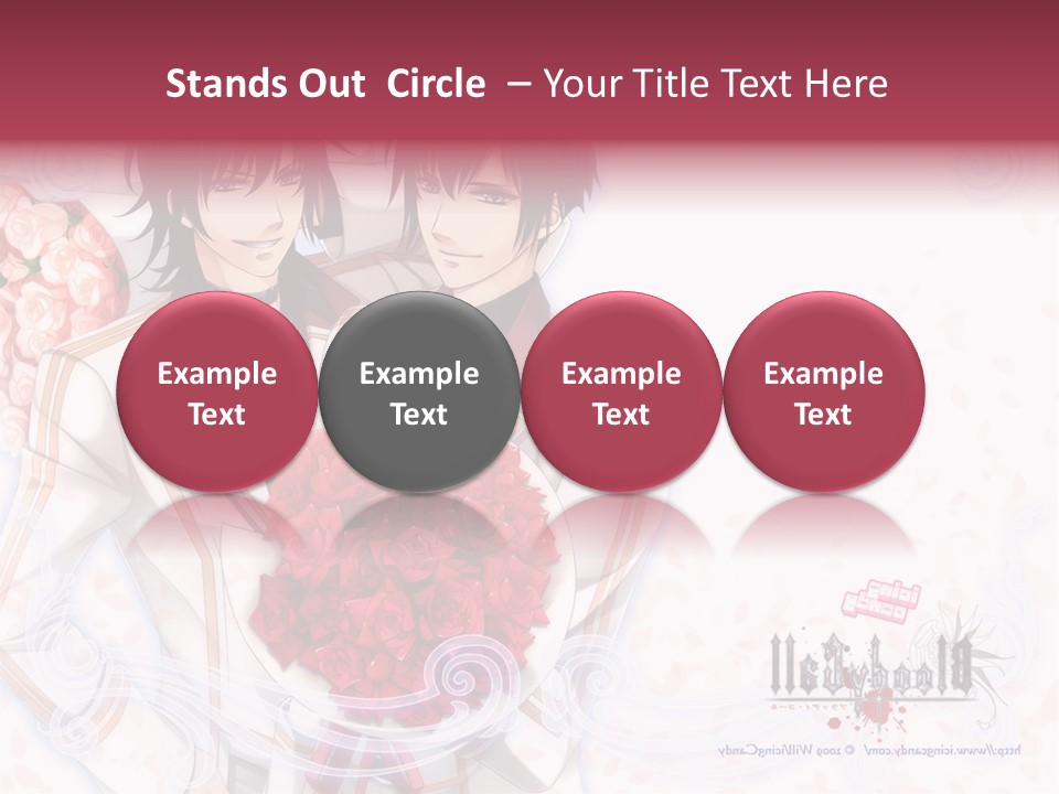 A Couple Holding A Bouquet Of Roses Powerpoint Template PowerPoint Template