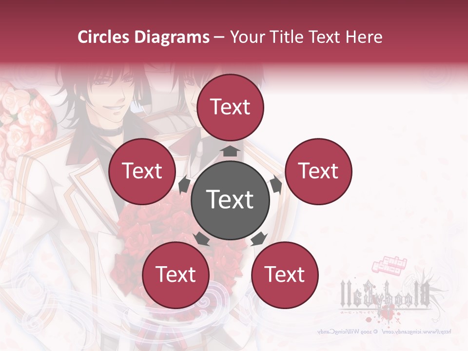 A Couple Holding A Bouquet Of Roses Powerpoint Template PowerPoint Template