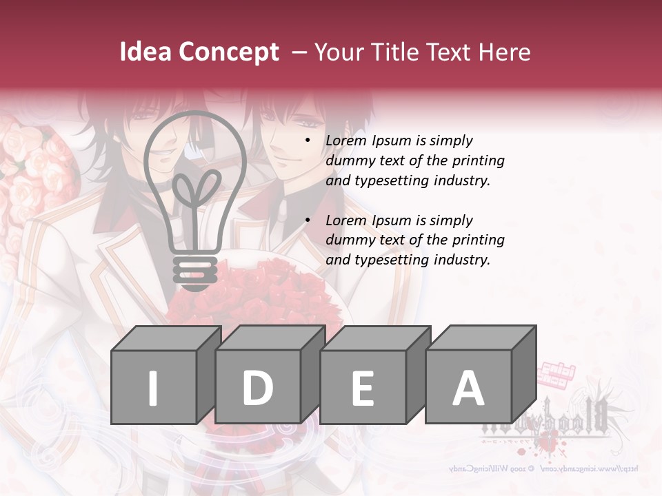 A Couple Holding A Bouquet Of Roses Powerpoint Template PowerPoint Template