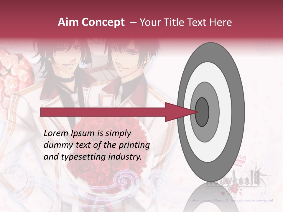 A Couple Holding A Bouquet Of Roses Powerpoint Template PowerPoint Template