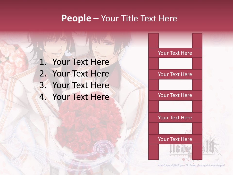 A Couple Holding A Bouquet Of Roses Powerpoint Template PowerPoint Template