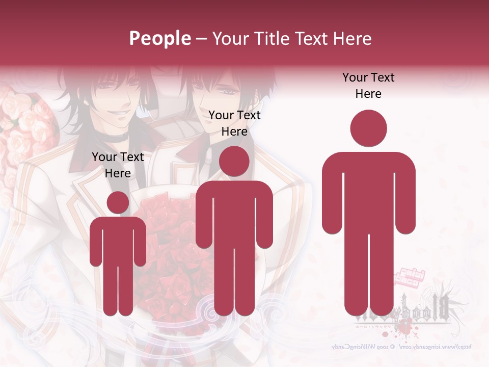 A Couple Holding A Bouquet Of Roses Powerpoint Template PowerPoint Template