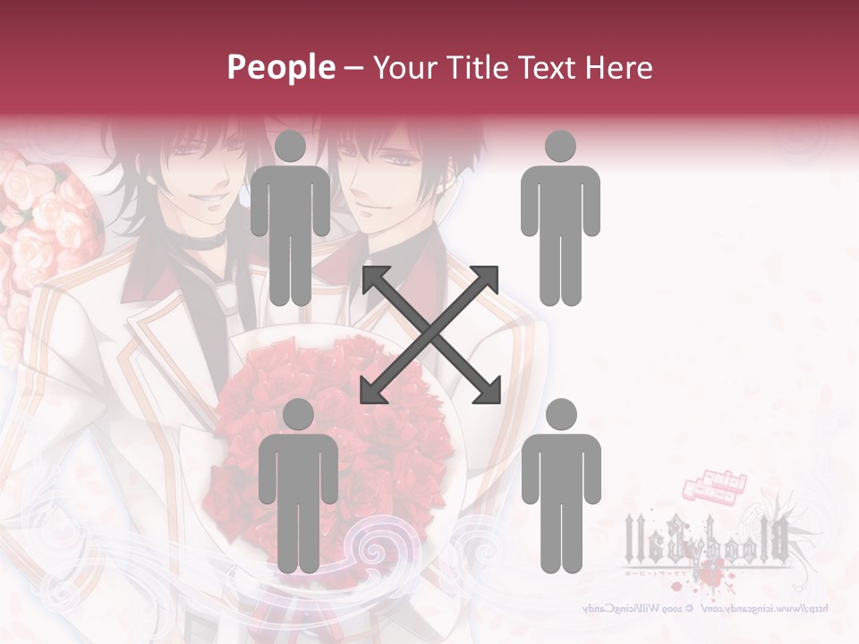 A Couple Holding A Bouquet Of Roses Powerpoint Template PowerPoint Template