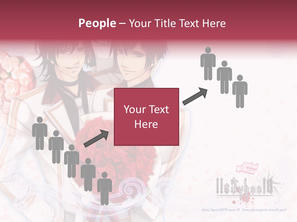 A Couple Holding A Bouquet Of Roses Powerpoint Template PowerPoint Template