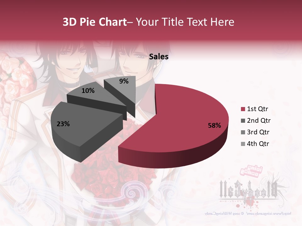 A Couple Holding A Bouquet Of Roses Powerpoint Template PowerPoint Template