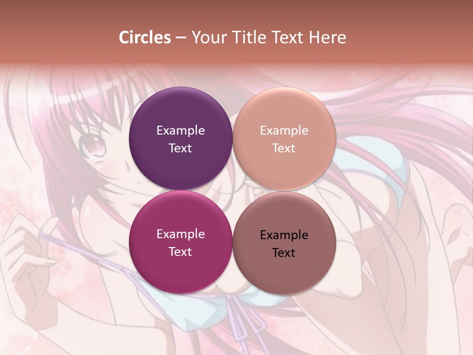 A Girl With Pink Hair Is Posing For A Picture PowerPoint Template