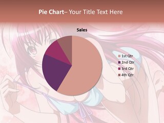 A Girl With Pink Hair Is Posing For A Picture PowerPoint Template