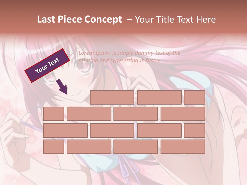 A Girl With Pink Hair Is Posing For A Picture PowerPoint Template