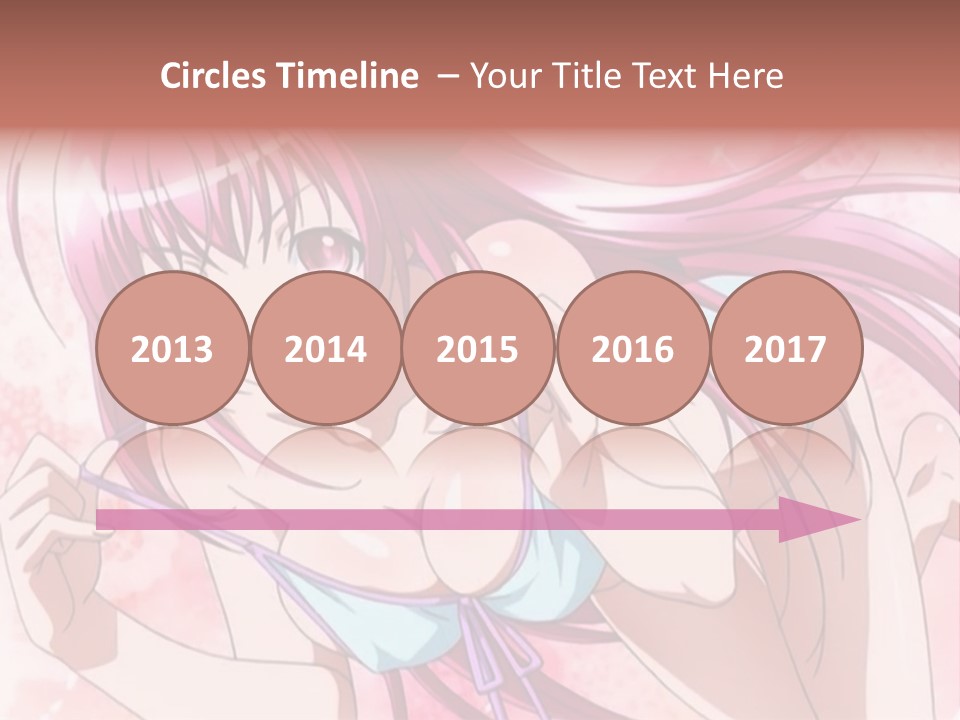 A Girl With Pink Hair Is Posing For A Picture PowerPoint Template