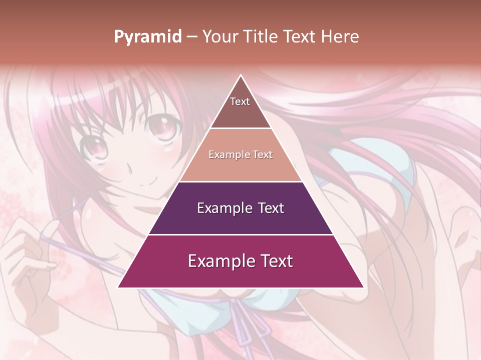 A Girl With Pink Hair Is Posing For A Picture PowerPoint Template