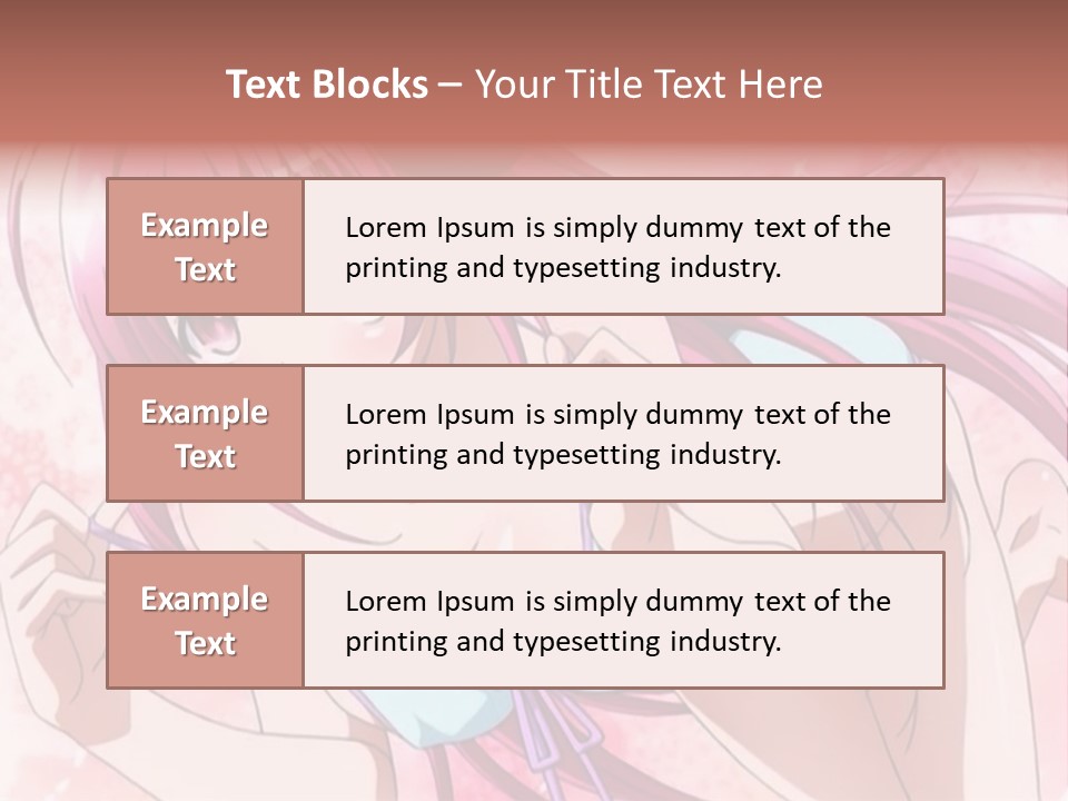 A Girl With Pink Hair Is Posing For A Picture PowerPoint Template