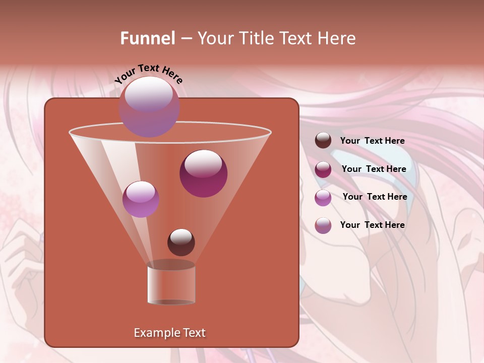 A Girl With Pink Hair Is Posing For A Picture PowerPoint Template