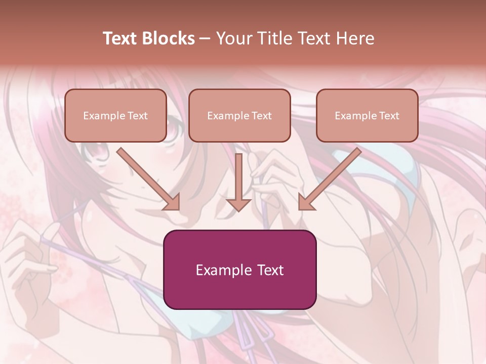 A Girl With Pink Hair Is Posing For A Picture PowerPoint Template