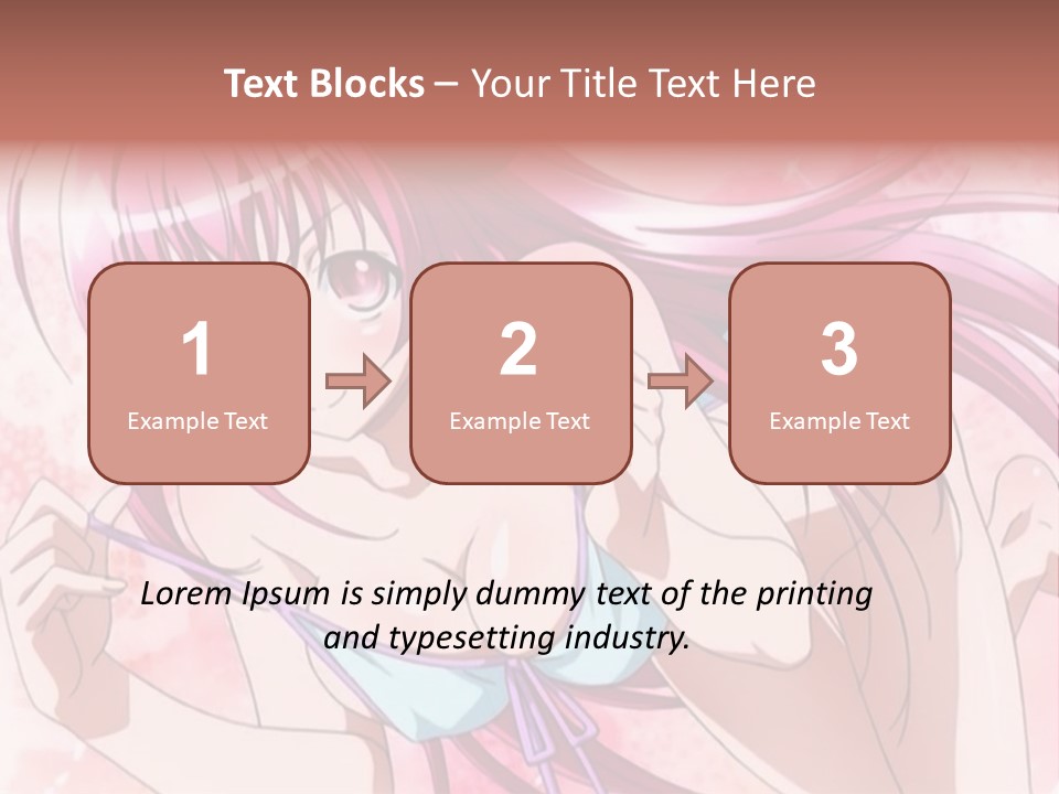 A Girl With Pink Hair Is Posing For A Picture PowerPoint Template