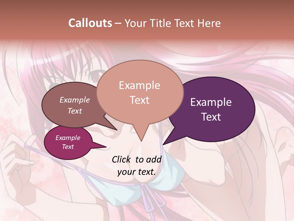 A Girl With Pink Hair Is Posing For A Picture PowerPoint Template